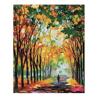 Картина стразами 40х50 см Афремов Осенняя аллея Molly GL044