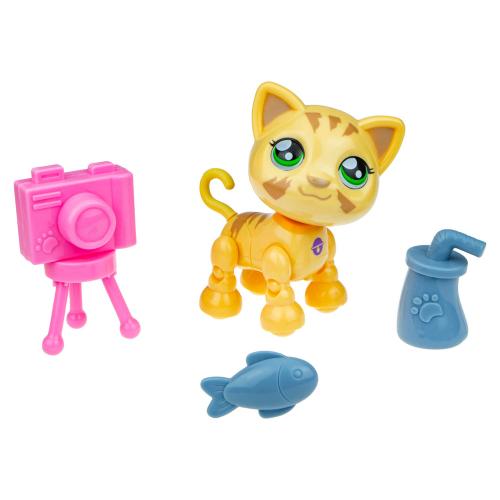 Интерактивная игрушка Robo Pets Милашка котенок песочный 1toy Т16980 фото 3