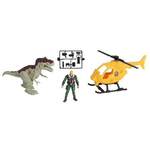Игровой набор Охота на Тираннозавра на вертолете Chap Mei 542084