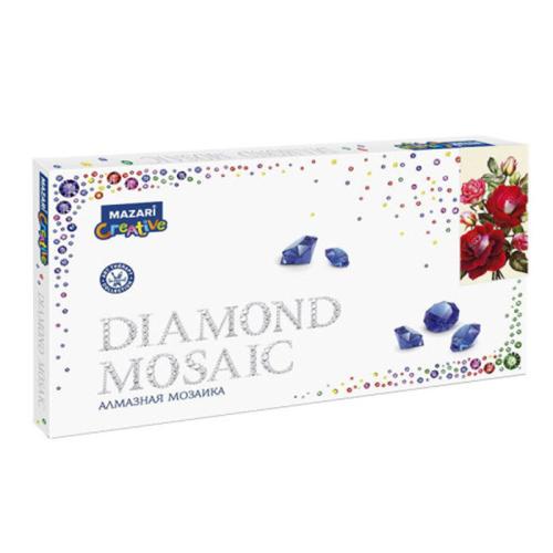 Алмазная мозаика Бордовые розы 22х40 Mazari M-10697 фото 2