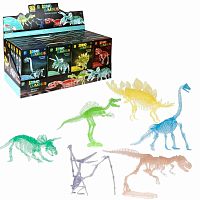 Игрушка Сборная люминисцентная модель скелета динозавра 3DINO LUMINUS 1TOY Т16456