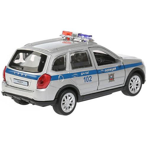 Машинка металлическая Lada Granta Cross 2019 Полиция Технопарк GRANTACRS-12POL-WH  фото 3
