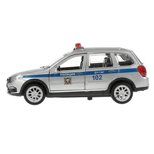 Машинка металлическая Lada Granta Cross 2019 Полиция Технопарк GRANTACRS-12POL-WH  фото 4