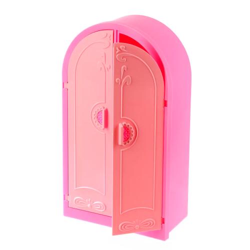 Мебель для кукол Шкаф розовый Огонек С-1429