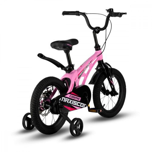 Велосипед детский Maxiscoo Cosmic Стандарт плюс 14'' 2024 Maxitoys MSC-С1431 розовый матовый фото 2