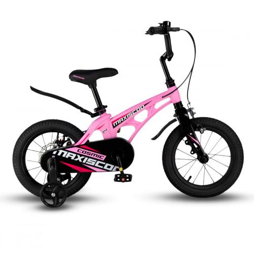 Велосипед детский Maxiscoo Cosmic Стандарт плюс 14'' 2024 Maxitoys MSC-С1431 розовый матовый