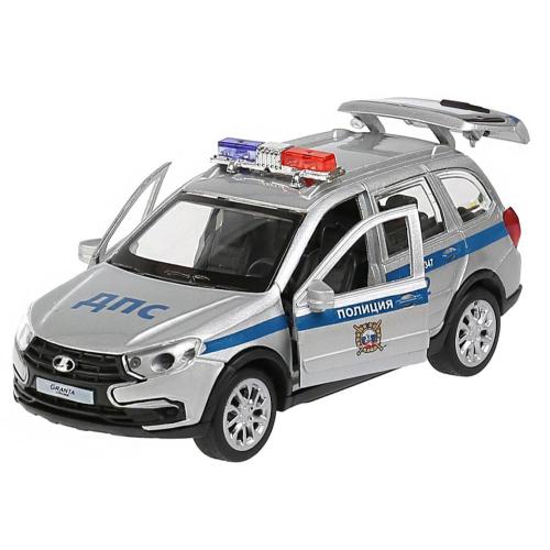 Машинка металлическая Lada Granta Cross 2019 Полиция Технопарк GRANTACRS-12POL-WH  фото 2