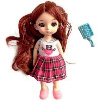 Кукла Alisa Kawaii mini брюнетка с длинными волосами 15 см 1TOY Т24348