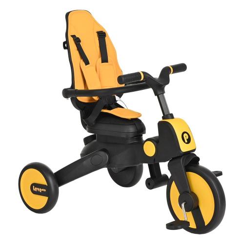Детский трёхколёсный велосипед Leve Lux Pituso S03-2-yellow жёлто-чёрный фото 4