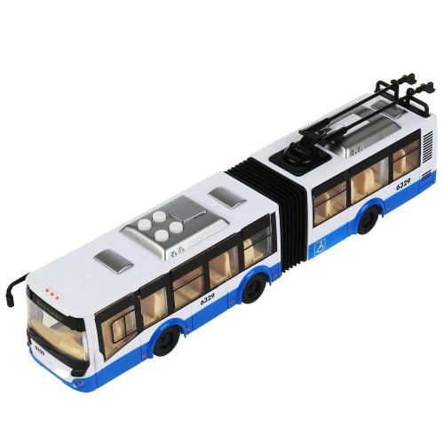 Инерционная машинка Городской троллейбус Технопарк TROLLRUB-30PL-BUWH