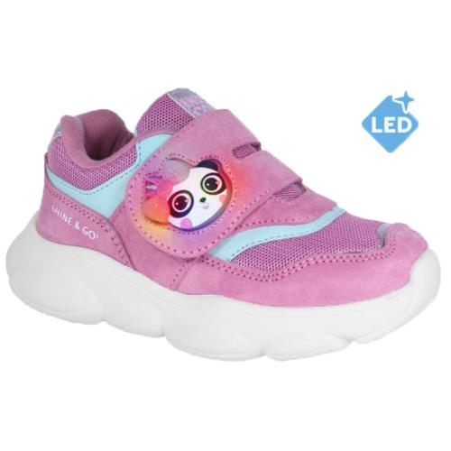 Кроссовки для девочки со светодиодами Indigo Kids 92-375В розовые фото 2