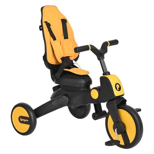 Детский трёхколёсный велосипед Leve Lux Pituso S03-2-yellow жёлто-чёрный фото 5