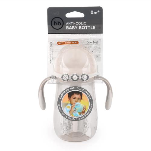 Бутылочка с ручками и силиконовой соской 300 мл. молочный Happy Baby 10020 фото 5